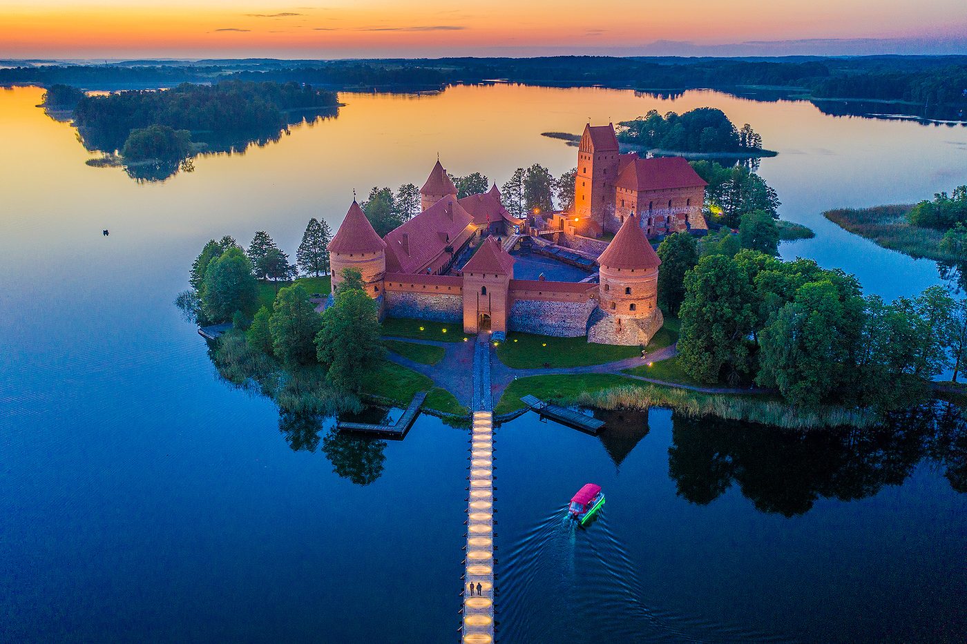 Trakai island castle on Lake Galve