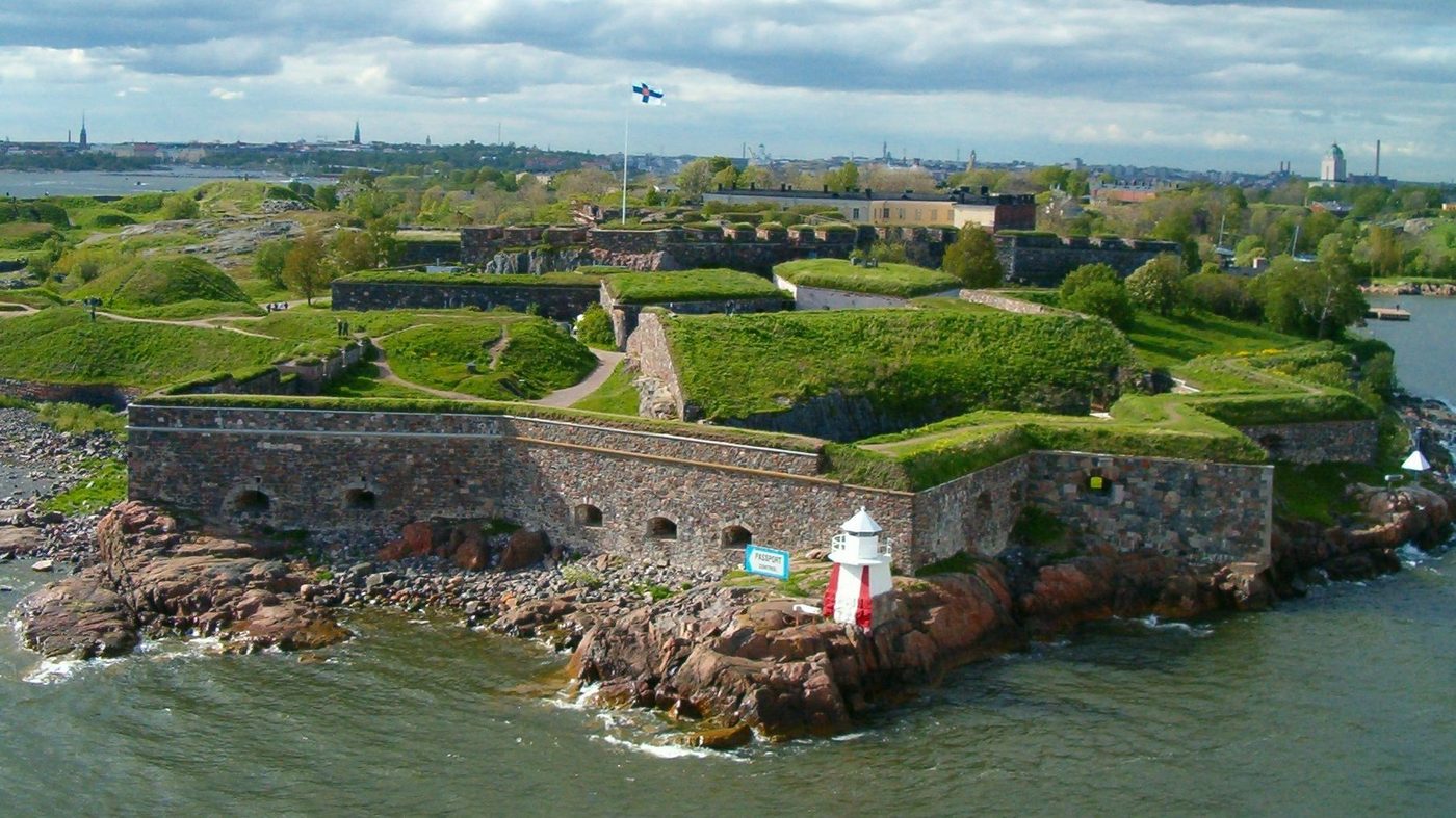Helsinki waterfront and city skyline