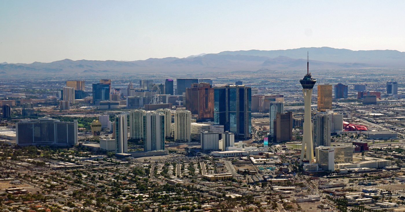 The Las Vegas Strip lit at night