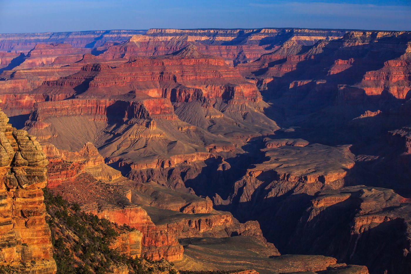 The Grand Canyon South Rim at sunrise