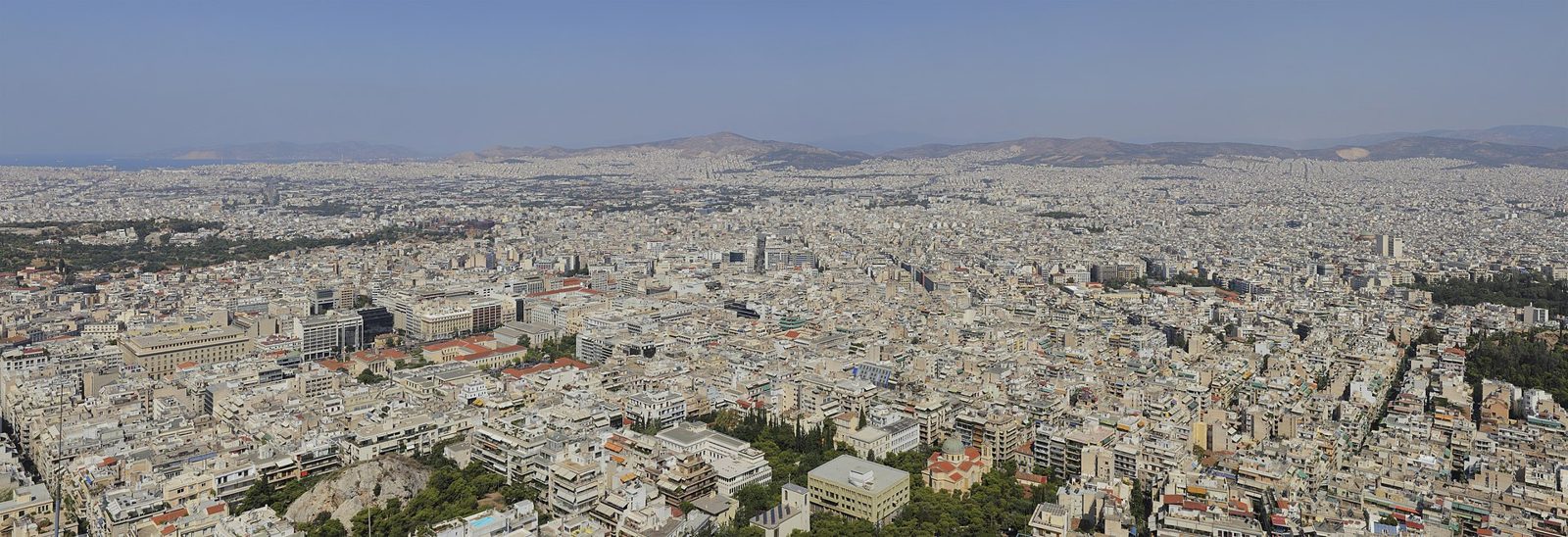 Athens cityscape from above