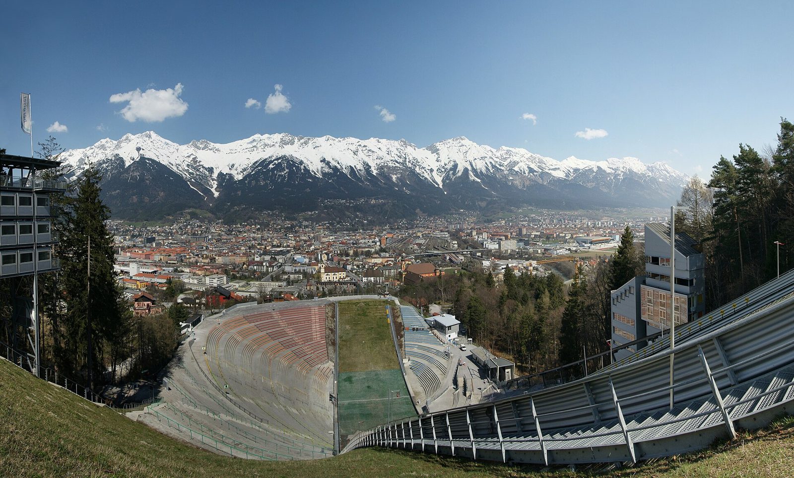 Innsbruck below the Nordkette mountains